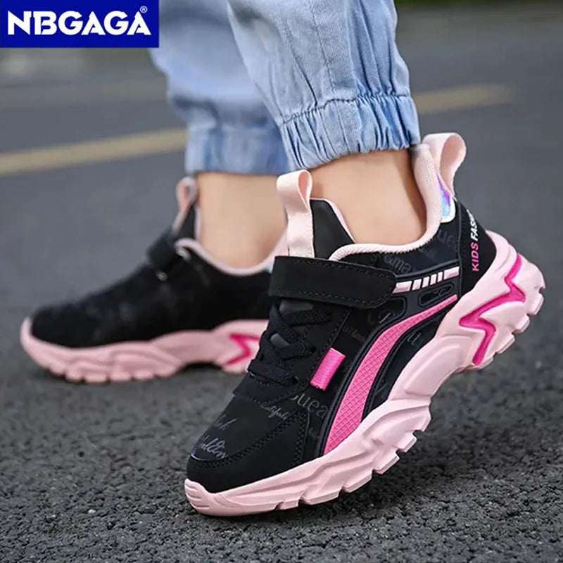 Girls Sneakers Fashion Non-Slip Casual Flat Running Shoes for Student's