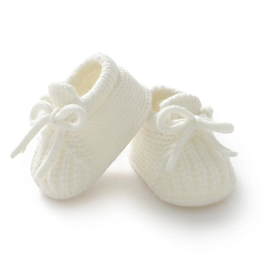 Baby Girls Shoes Hand Knitting Newborn Infant Boys Socks Booties 0-18m Soft Soled Anti-Slip