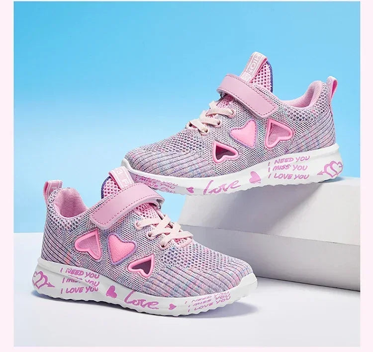 Girls Sneakers Kids Summer Light Mesh Casual Shoes Children Autumn Breathable Tenis
