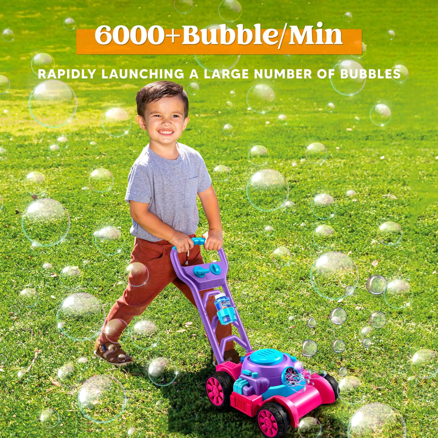 JOYFY Bubble Lawn Mower Bubble Machine Summer Outdoor Toys