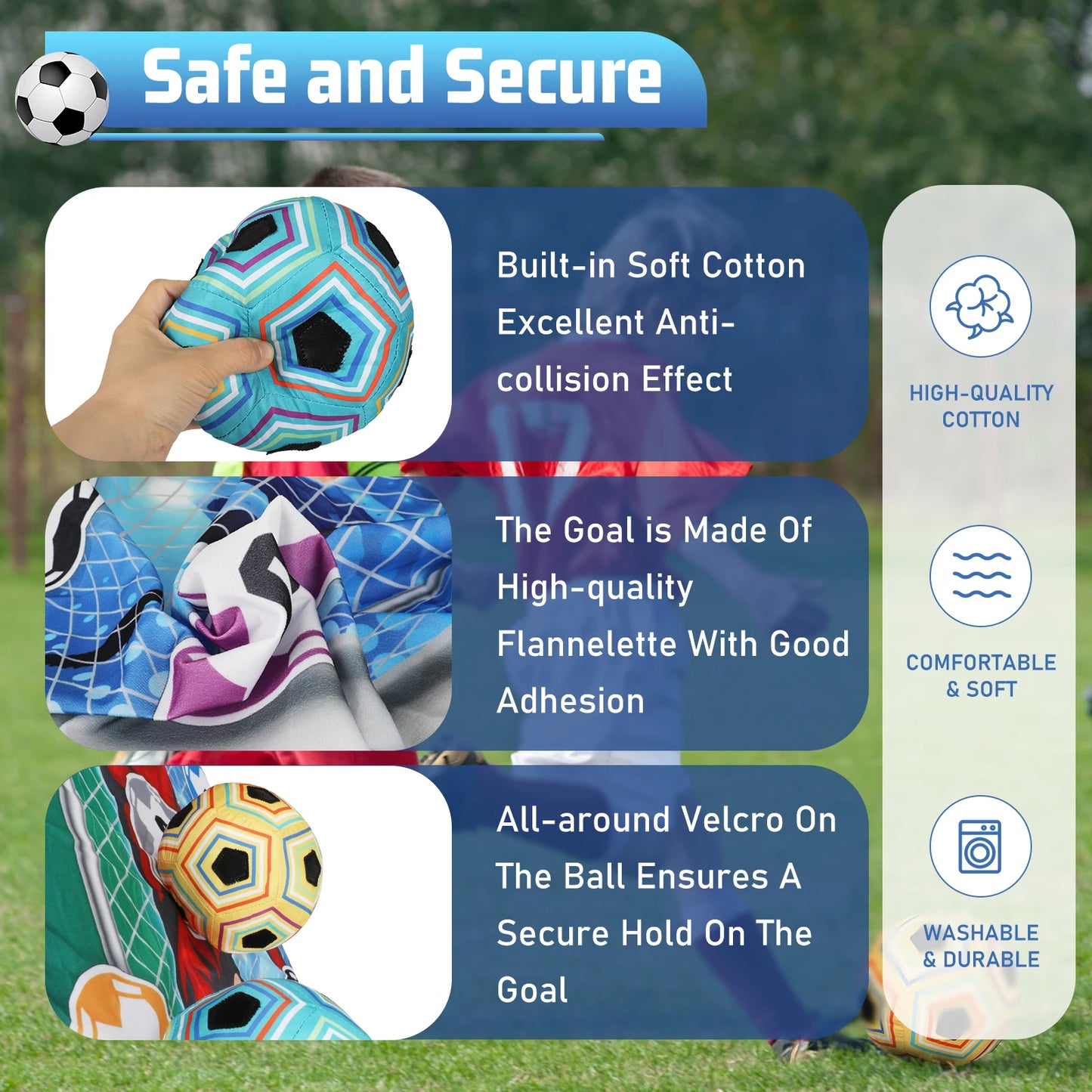VATOS Football Soccer Sticky Goal Toy Shooting Score Practice