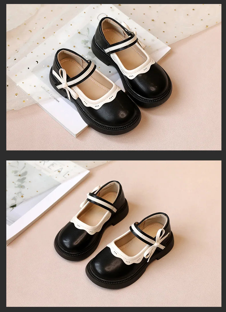 Girls' Princess Shoes 2025 Spring and Autumn New Style Girls' Little Leather Shoes Autumn Style Baby Fashion Single Shoes