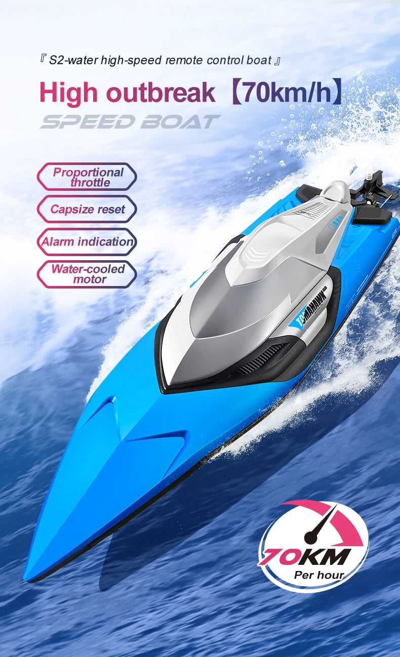S2 Super Large High-speed Remote Controlled Boat 50KM/H High Horsepower