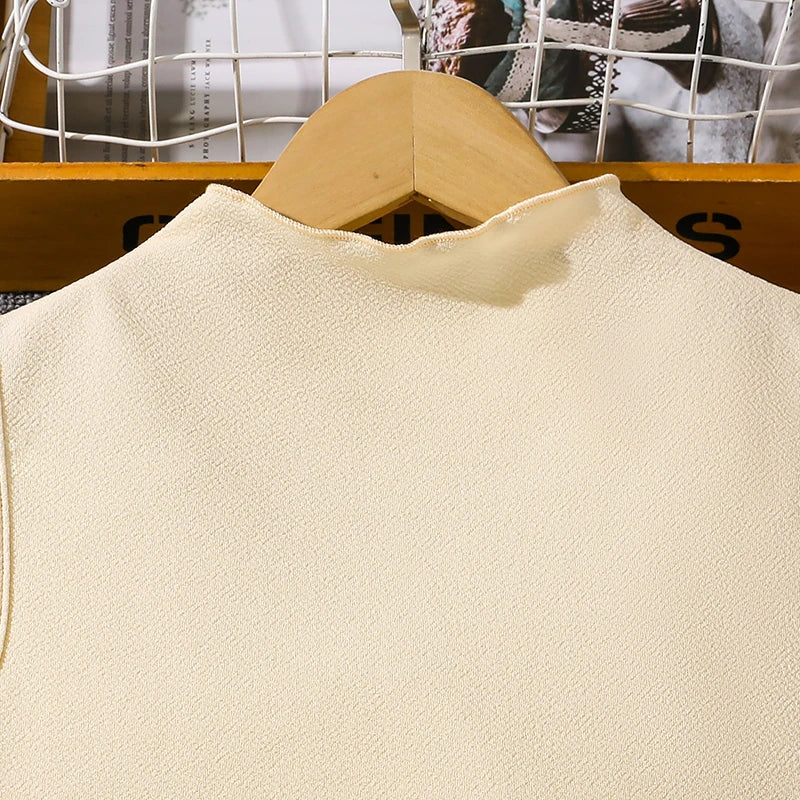 Kaia Beige Sleeveless A-Line Dress for Girls 8-12 Years