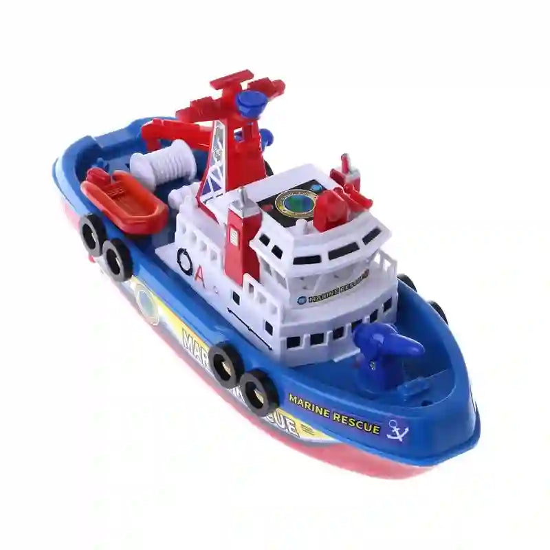 Electric Marine Rescue Boat Toy for Kids - Fast Speed Light