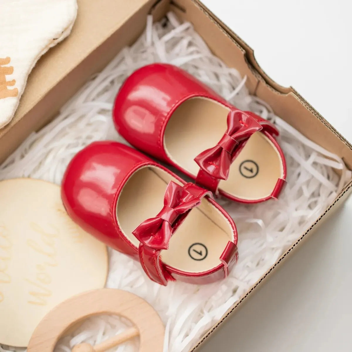 Meckior Baby Girls Shoes Bowknot Princess Dress Shoes PU Anti-slip Soft Sole