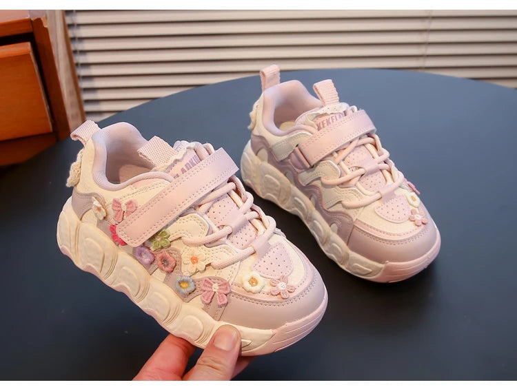 Fashion Leather Sneakers for Girls Children Casual Sports