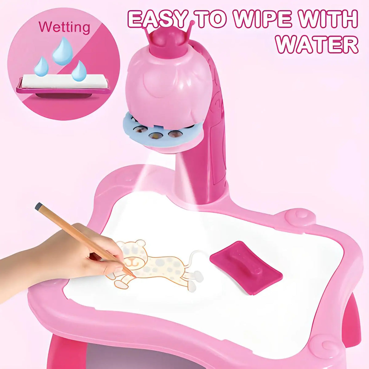 Drawing Projector for Kids, Mini Multi-Functional Writing Board Learning Drawing Educational Toys, Ideal Toy for 3+ Girls & Boys