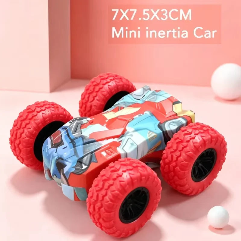 Mini Inertia Car Toys For Children Collision Automatic Turnover Double-Sided Running Car Toy