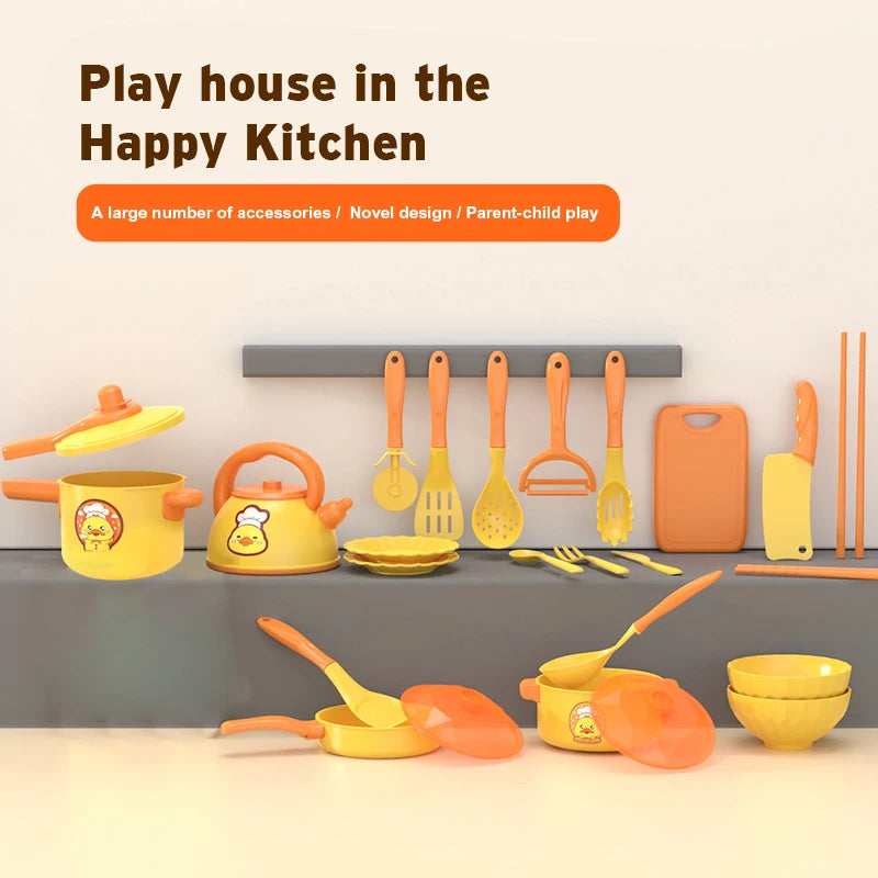 Children's play kitchen girl toy kitchen toy set simulation cooking set stir induction cooker set complete set kitchen utensils