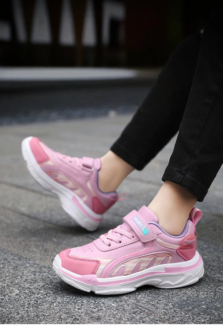 Fashion Children's Shoes Sneakers Girls Comfortable Sneakers Outdoor Non-Slip Running Shoes Tennis Shoes Light Casual Shoes