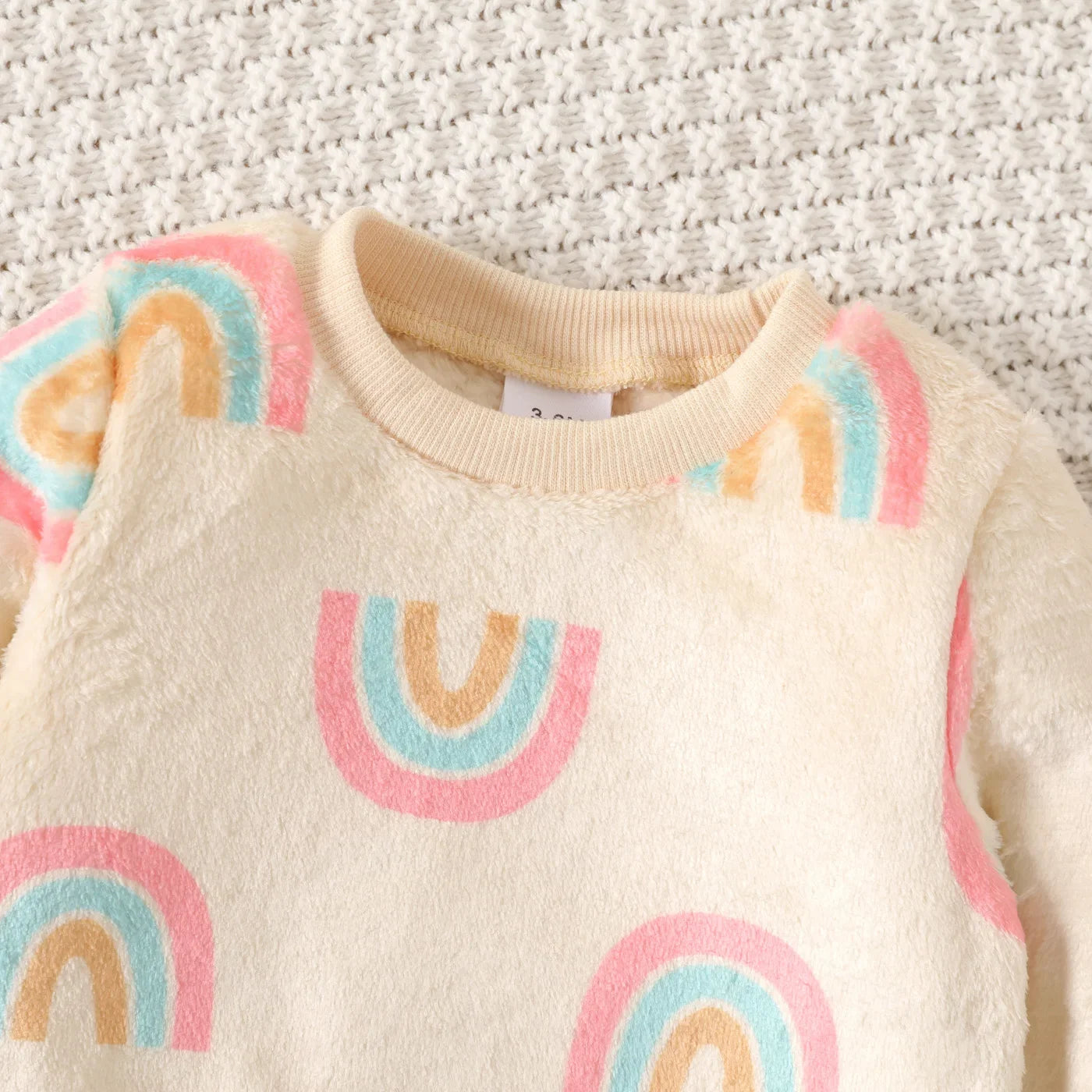 Hannah rainbow Print Long-sleeve Soft and Comfortable