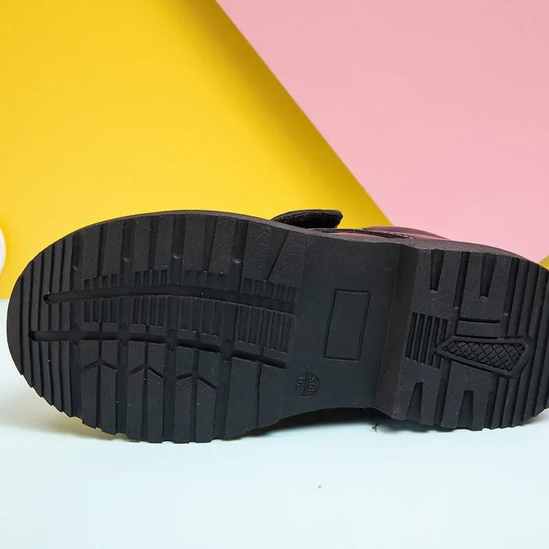 Boys Leather Shoes Spring Autumn Fashion Kids Soft Sole Shoes School Student Performance Flats