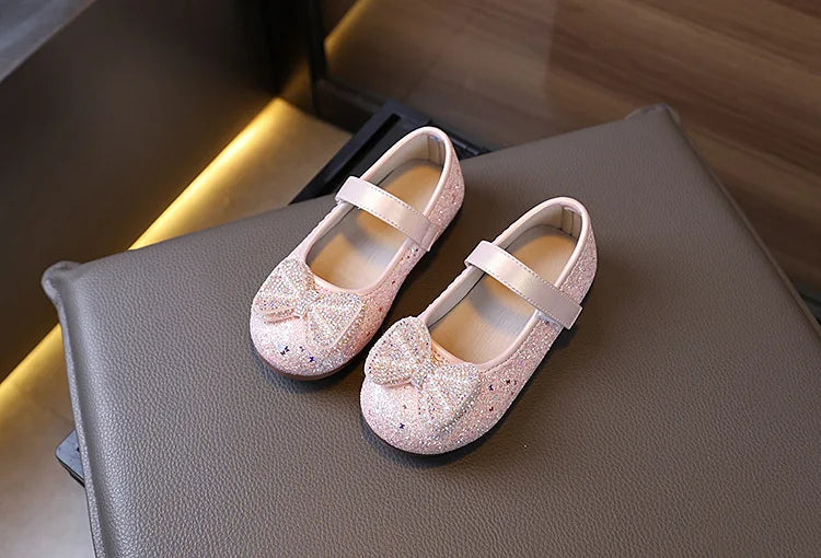 Girl Dresses Casual Shoes 2025 Spring Autumn New Children Fashion Princess Leather Shoes
