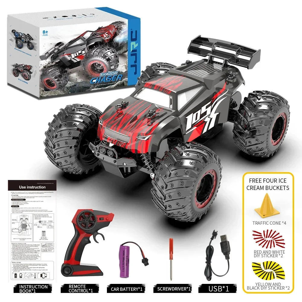 JJRC 1/18 2.4G RC Drift Racing Car High Speed Off Road Vehicle All Terrain Remote Control Climbing Car Toys for Boys Kids Gifts