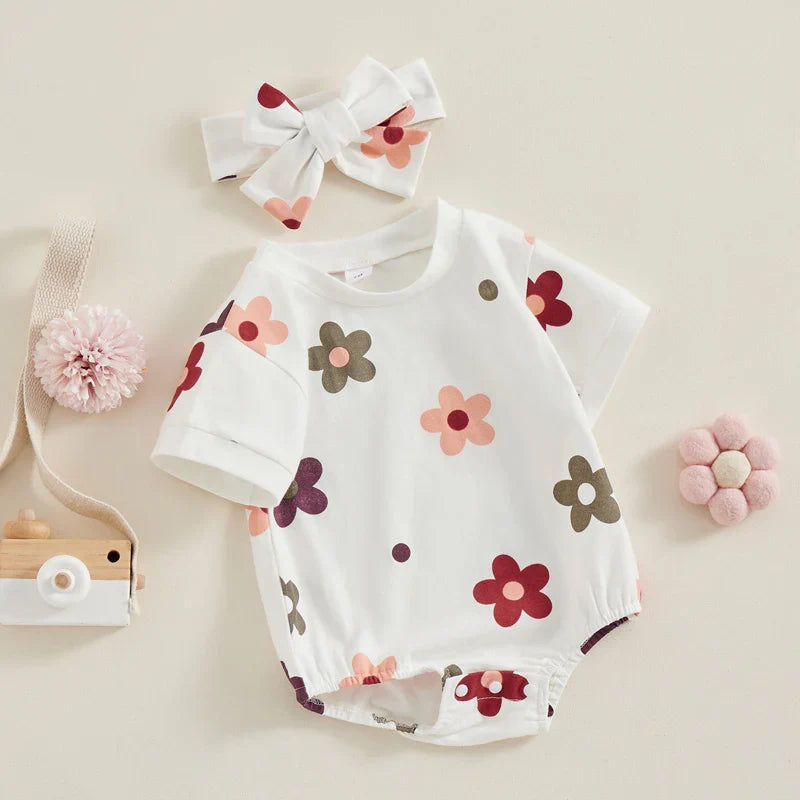 Natalie Flower Print Romper Set