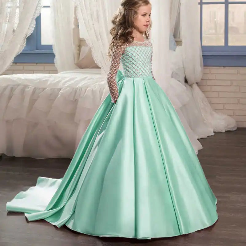 Flower Girl Dress for First Communion - Fancy Lace Style