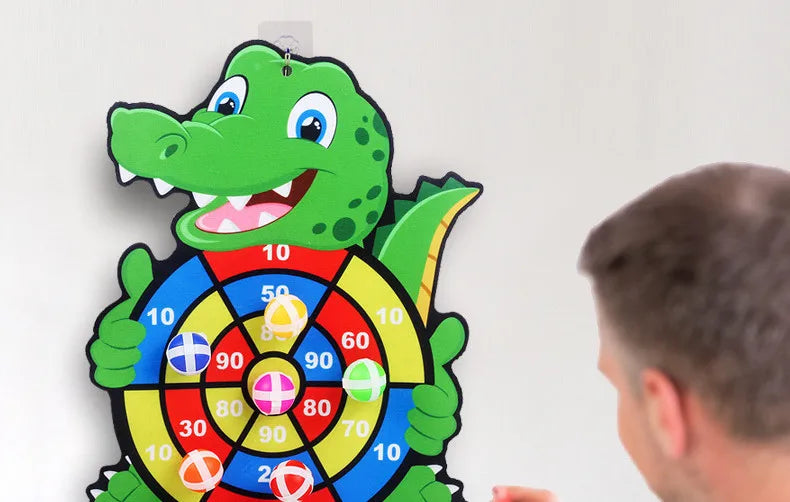 Child Montessori Toys for Kids 2 to 4 Years Old Cartoon Animal Dart Board Sticky Ball