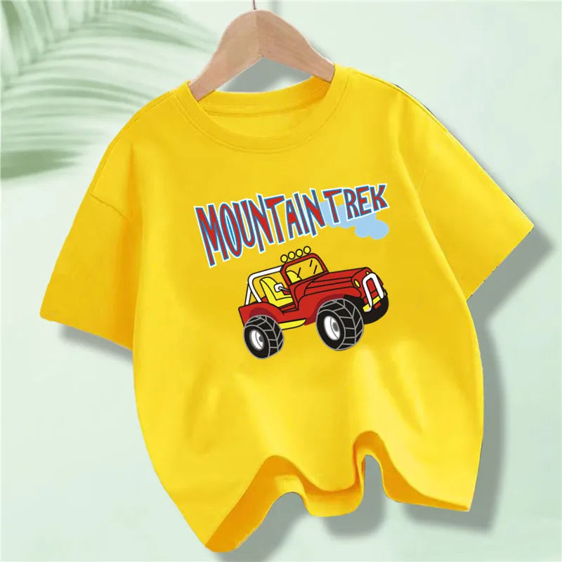 Martin Kids Cartoon Excavator Print T Shirt - GuGuTon baby store - Baby Fashion - Toddlers Outfits - Babies Outfits - Toddler Clothes - Kids Clothing - Newborn Clothes - Newborn Wear - Kids Wear - Trending Clothes - Trending Outfits - Fall Fashion - Winter Fashion - Girls Clothes - Boys Clothes - Babies Wear - Kids Accessories - KidsWear - Summer Clothes - Summer Fashion - Summer Trend - Falls Sweaters - Tops - Bottom - Jeans - Blouse - Dresses - Newborn Dresses - Toys