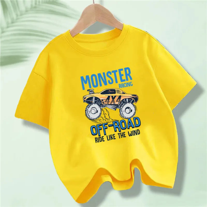 Martin Kids Cartoon Excavator Print T Shirt - GuGuTon baby store - Baby Fashion - Toddlers Outfits - Babies Outfits - Toddler Clothes - Kids Clothing - Newborn Clothes - Newborn Wear - Kids Wear - Trending Clothes - Trending Outfits - Fall Fashion - Winter Fashion - Girls Clothes - Boys Clothes - Babies Wear - Kids Accessories - KidsWear - Summer Clothes - Summer Fashion - Summer Trend - Falls Sweaters - Tops - Bottom - Jeans - Blouse - Dresses - Newborn Dresses - Toys