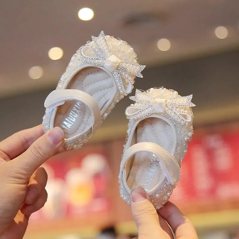 Fashion Girls Shoes Spring New Kids Leather Shoes Soft Soled Baby Shoe Anti Slip Girl Casual Shoes Simple Child Walking Shoe
