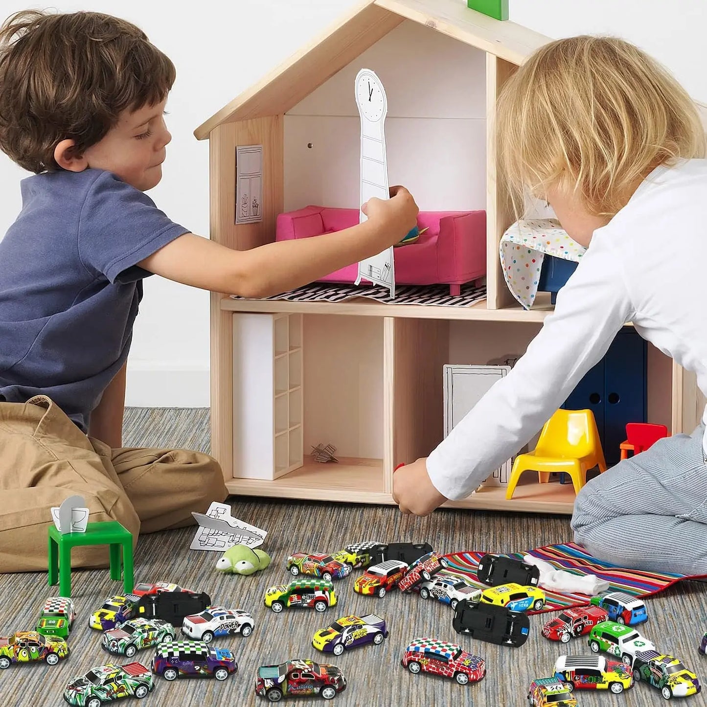 Mini Pull Back Cars for Kids - 30 Toy Cars Set