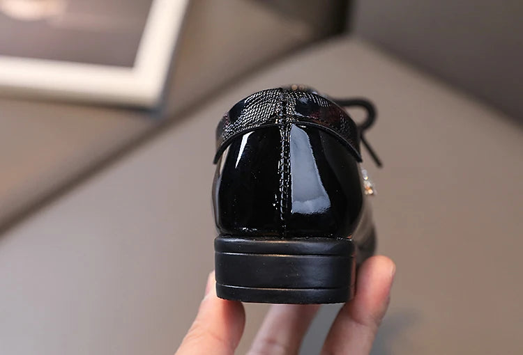 Boy Pointed Leather Shoes Children's British Black Shoes Students Leisure White Show Leather Shoes Boy' Shoes size 21-36