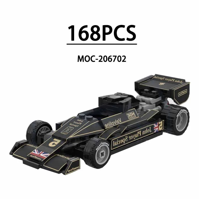 F1 Racing Car Building Blocks 8-Grid Racing Champion Vehicle (With Stickers) Children's Birthday Gift Christmas Toy Gift