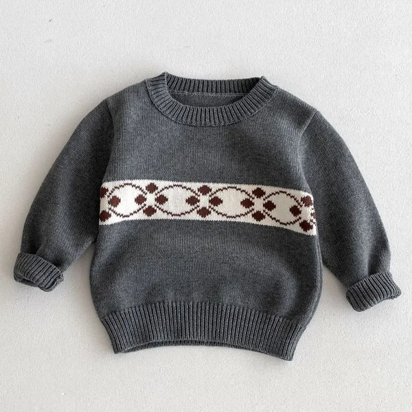 Liam Baby Boy Jacquard Retro Sweater