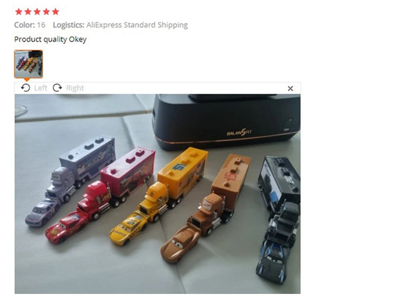 Cars 2 Mack Truck Pixar racing car Lightning McQueen Jackson Storm mini Car