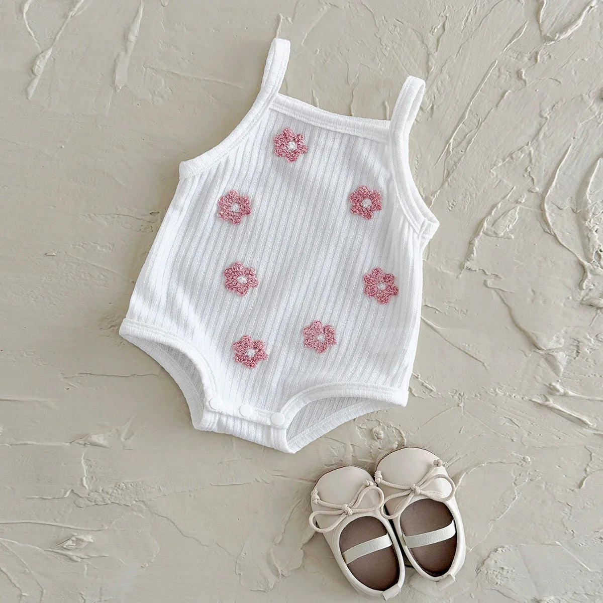 Breathable Camisole Flower Bodysuit