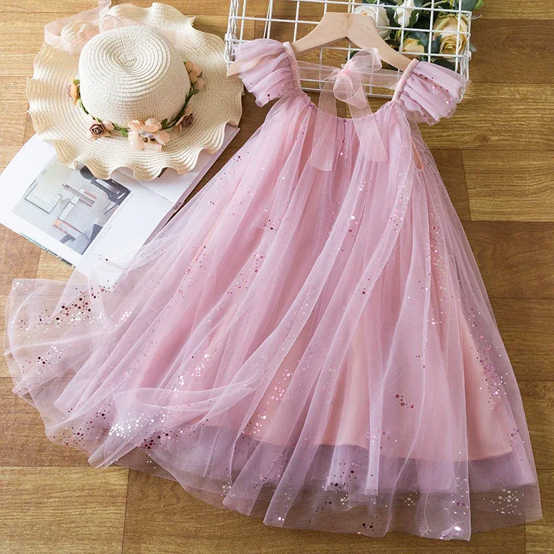 Adriana Princess Dress Ruffles Kids Sequin Tutu Birthday Party