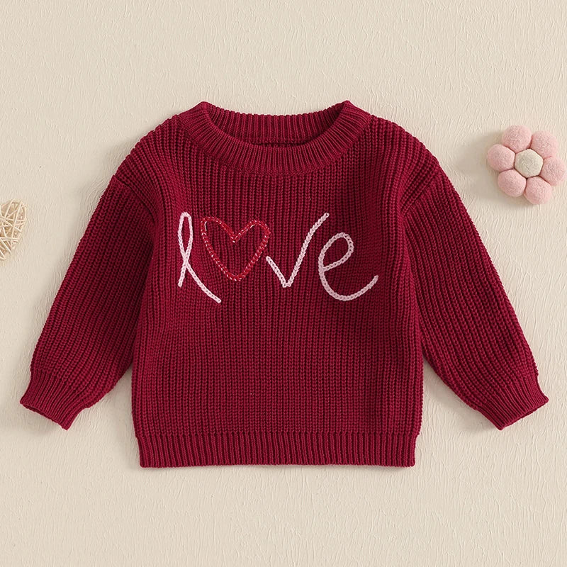 George Valentine's Day Knit Sweater - GuGuTon baby store - Baby Fashion - Toddlers Outfits - Babies Outfits - Toddler Clothes - Kids Clothing - Newborn Clothes - Newborn Wear - Kids Wear - Trending Clothes - Trending Outfits - Fall Fashion - Winter Fashion - Girls Clothes - Boys Clothes - Babies Wear - Kids Accessories - KidsWear - Summer Clothes - Summer Fashion - Summer Trend - Falls Sweaters - Tops - Bottom - Jeans - Blouse - Dresses - Newborn Dresses - Toys