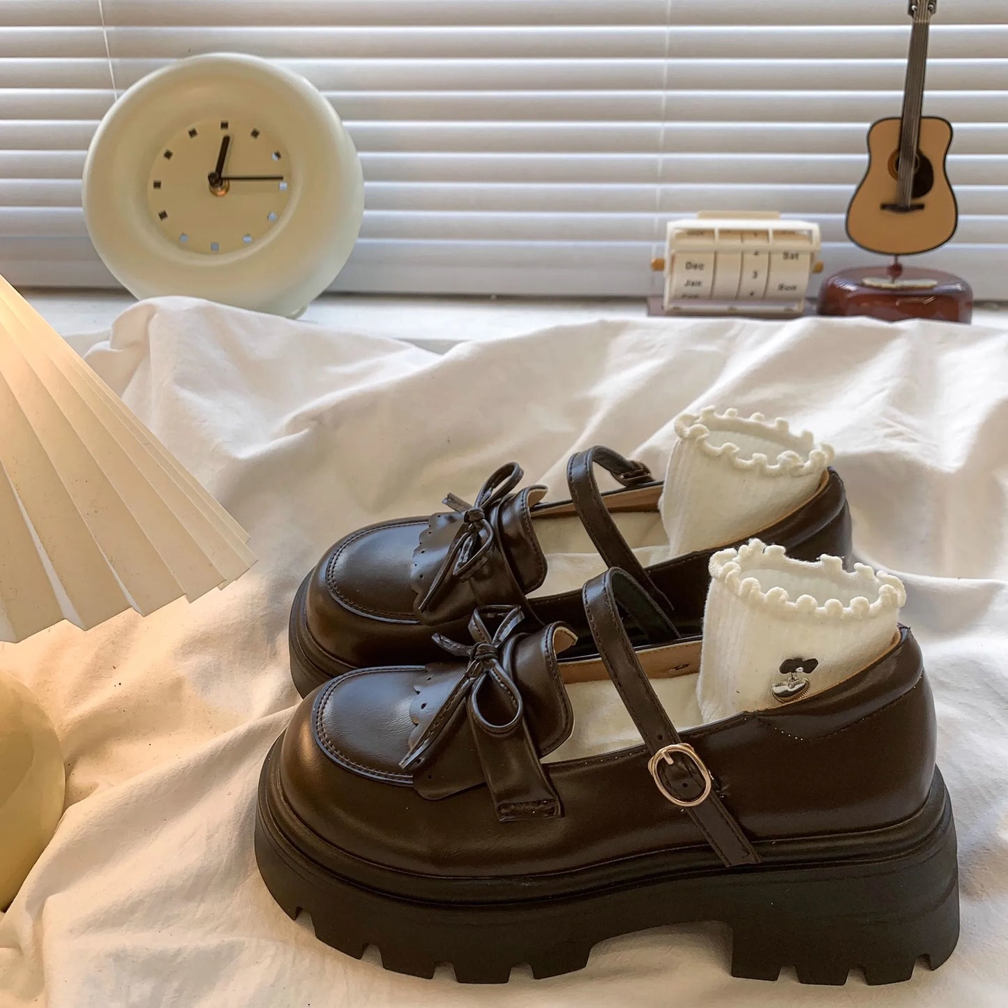 Valentina Children's Round Toe Chunky Heel Shoes for Girls