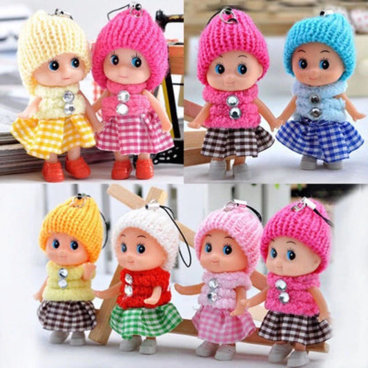 10 Pcs Kids Mini Doll Toys for Girls 8 Cm Cute Soft Plush Skirt Dolls