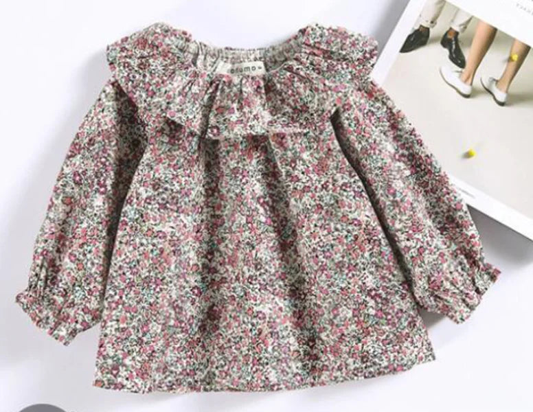 Antonia Princess Ruffle Collar Long Sleeve Tops