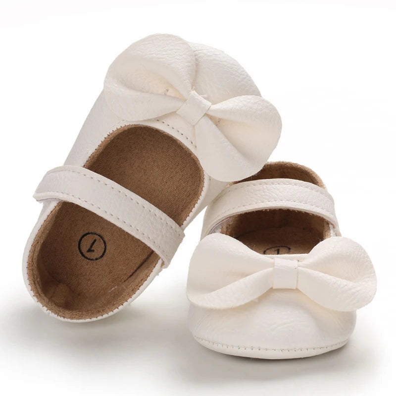 Baby Girl Casual and Comfortable Solid Color Mary Jane Shoes