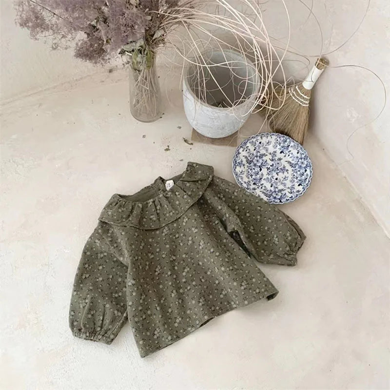 Gabriela Long Sleeve Floral Cotton Tops