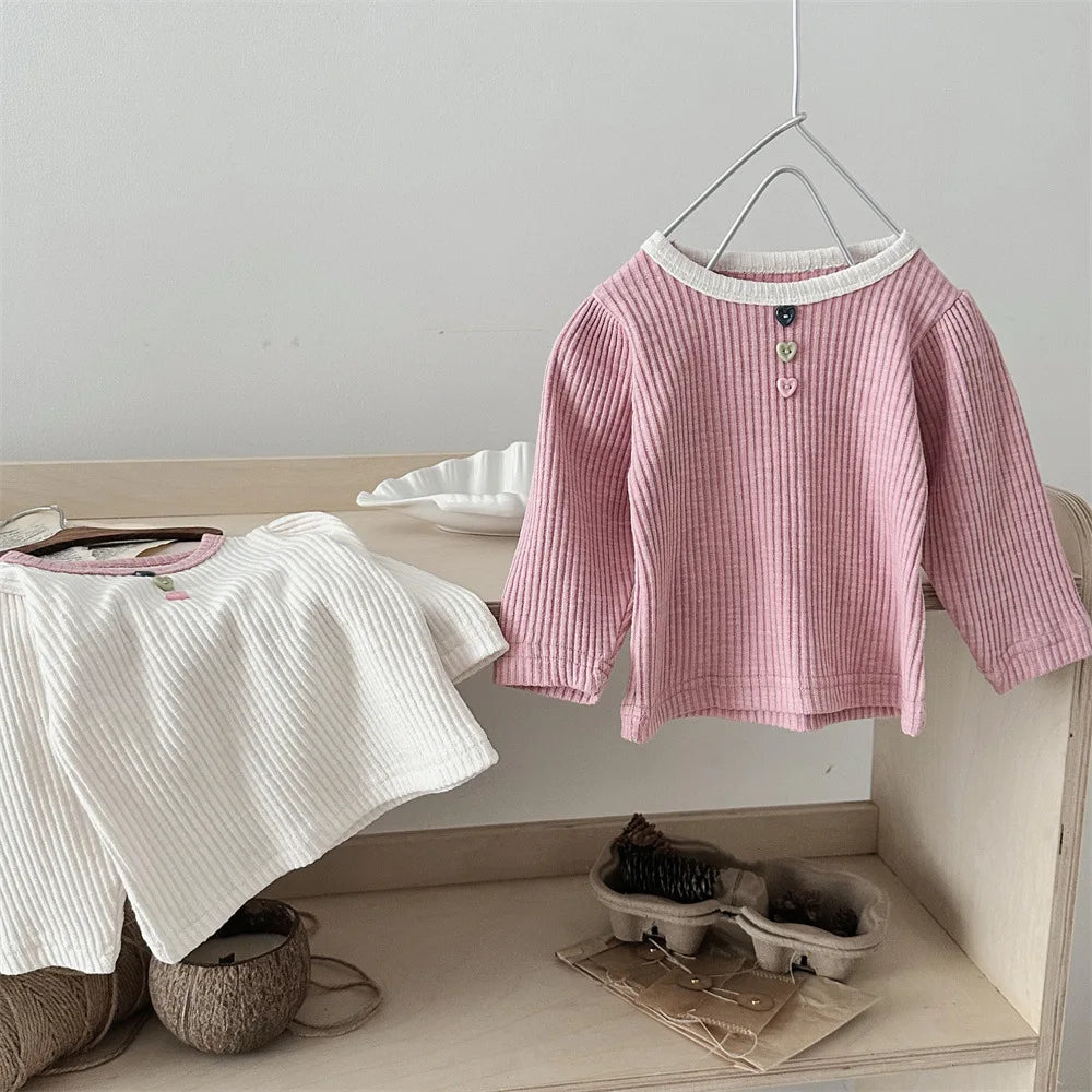 Lorena Cute Pit Strip Love Button Bottoming Top