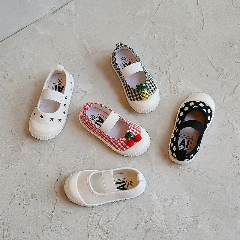 Girl Shoe Kid Casual Shoe Cartoon Girl Sport Canvas Shoes