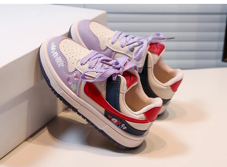 Girls Shoes Children Fashion Hip-hop Punk Graffiti Skateboard