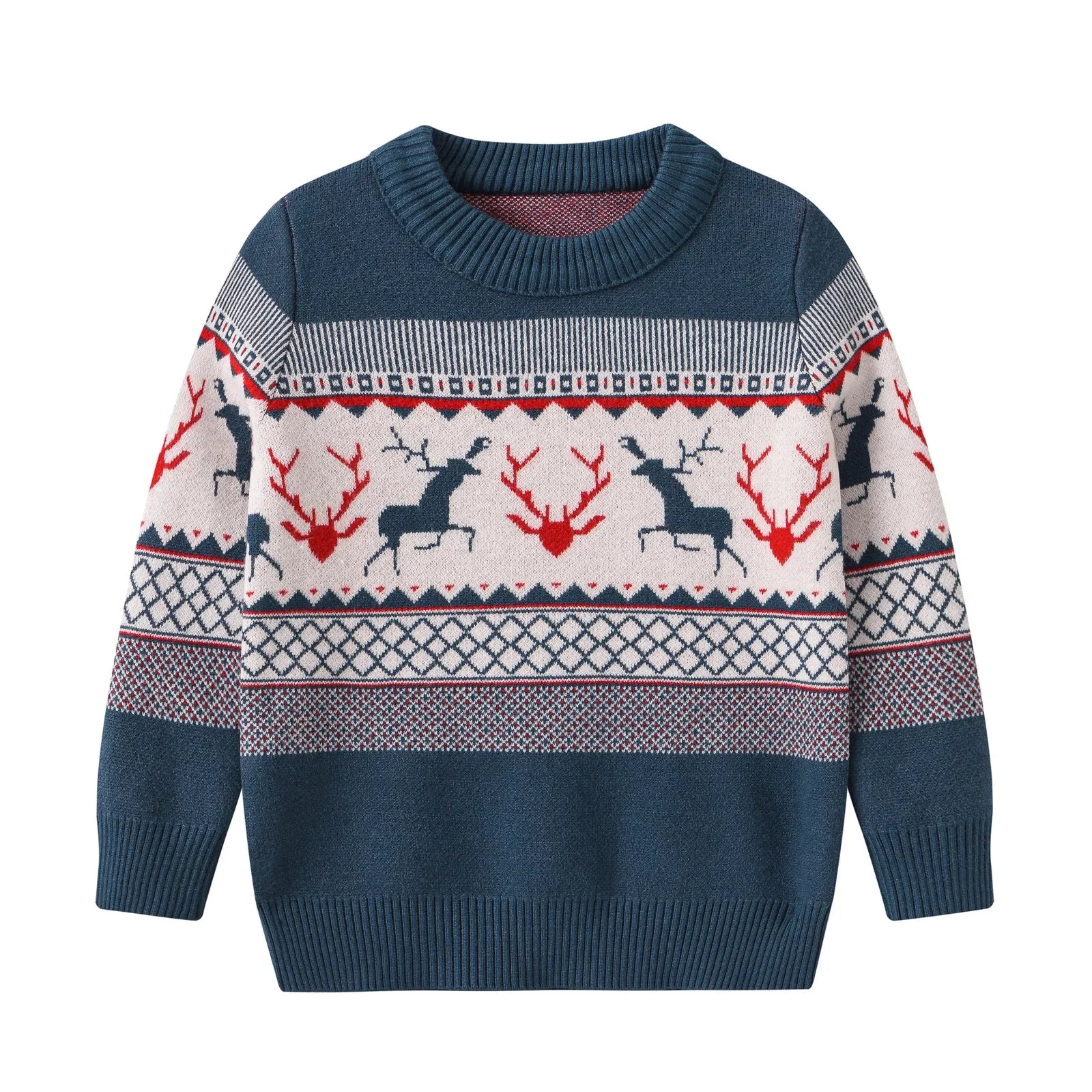 Xavier Warm Elk Printed Knitted Girls Sweater - GuGuTon baby store - Baby Fashion - Toddlers Outfits - Babies Outfits - Toddler Clothes - Kids Clothing - Newborn Clothes - Newborn Wear - Kids Wear - Trending Clothes - Trending Outfits - Fall Fashion - Winter Fashion - Girls Clothes - Boys Clothes - Babies Wear - Kids Accessories - KidsWear - Summer Clothes - Summer Fashion - Summer Trend - Falls Sweaters - Tops - Bottom - Jeans - Blouse - Dresses - Newborn Dresses - Toys