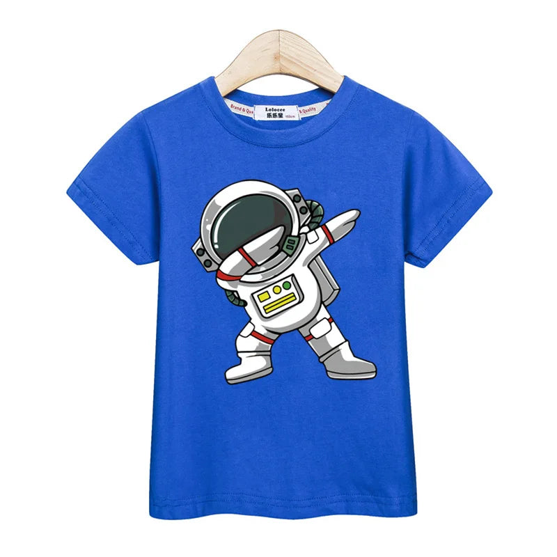 Erick Astronaut Cartoon T-shirt Boys Short Sleeves Tops - GuGuTon baby store - Baby Fashion - Toddlers Outfits - Babies Outfits - Toddler Clothes - Kids Clothing - Newborn Clothes - Newborn Wear - Kids Wear - Trending Clothes - Trending Outfits - Fall Fashion - Winter Fashion - Girls Clothes - Boys Clothes - Babies Wear - Kids Accessories - KidsWear - Summer Clothes - Summer Fashion - Summer Trend - Falls Sweaters - Tops - Bottom - Jeans - Blouse - Dresses - Newborn Dresses - Toys