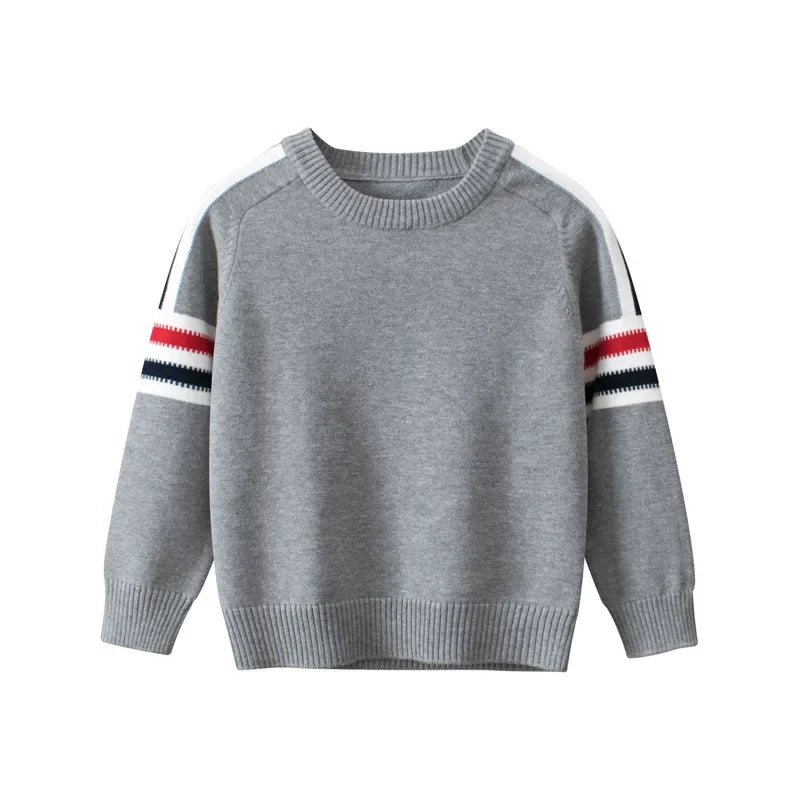 Omar Long sleeve Crew Neck Striped Sweater - GuGuTon baby store - Baby Fashion - Toddlers Outfits - Babies Outfits - Toddler Clothes - Kids Clothing - Newborn Clothes - Newborn Wear - Kids Wear - Trending Clothes - Trending Outfits - Fall Fashion - Winter Fashion - Girls Clothes - Boys Clothes - Babies Wear - Kids Accessories - KidsWear - Summer Clothes - Summer Fashion - Summer Trend - Falls Sweaters - Tops - Bottom - Jeans - Blouse - Dresses - Newborn Dresses - Toys