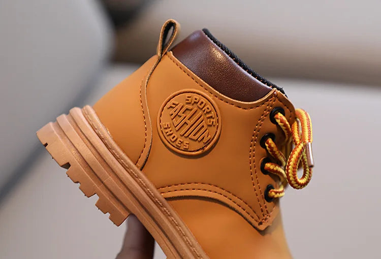 Liam Winter Kids Combat Boots - Non-slip Footwear