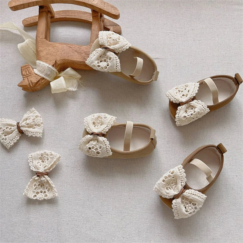 Baby Girls Shoes Autumn Winter Children Lace Bow Princess Shoes