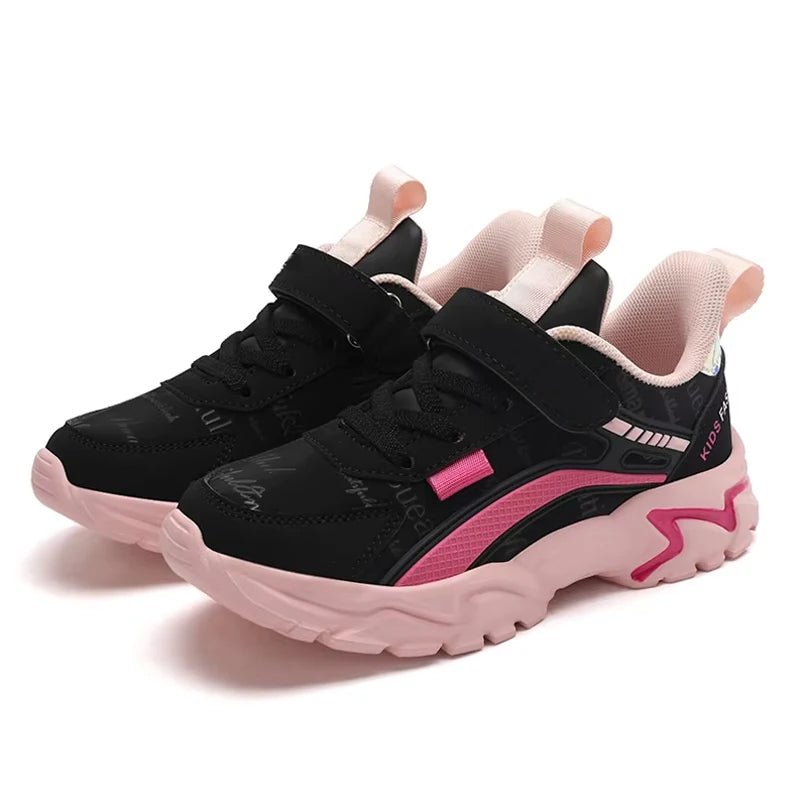 Girls Sneakers Fashion Non-Slip Casual Flat Running Shoes for Student's