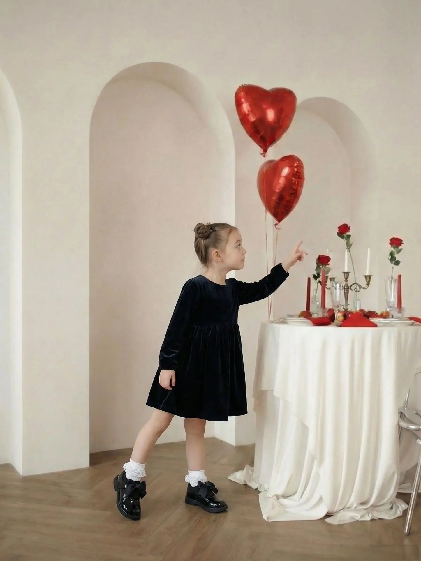 Reagan COMFY KIDS Kids Black Glossy Leather Shoes With Bow