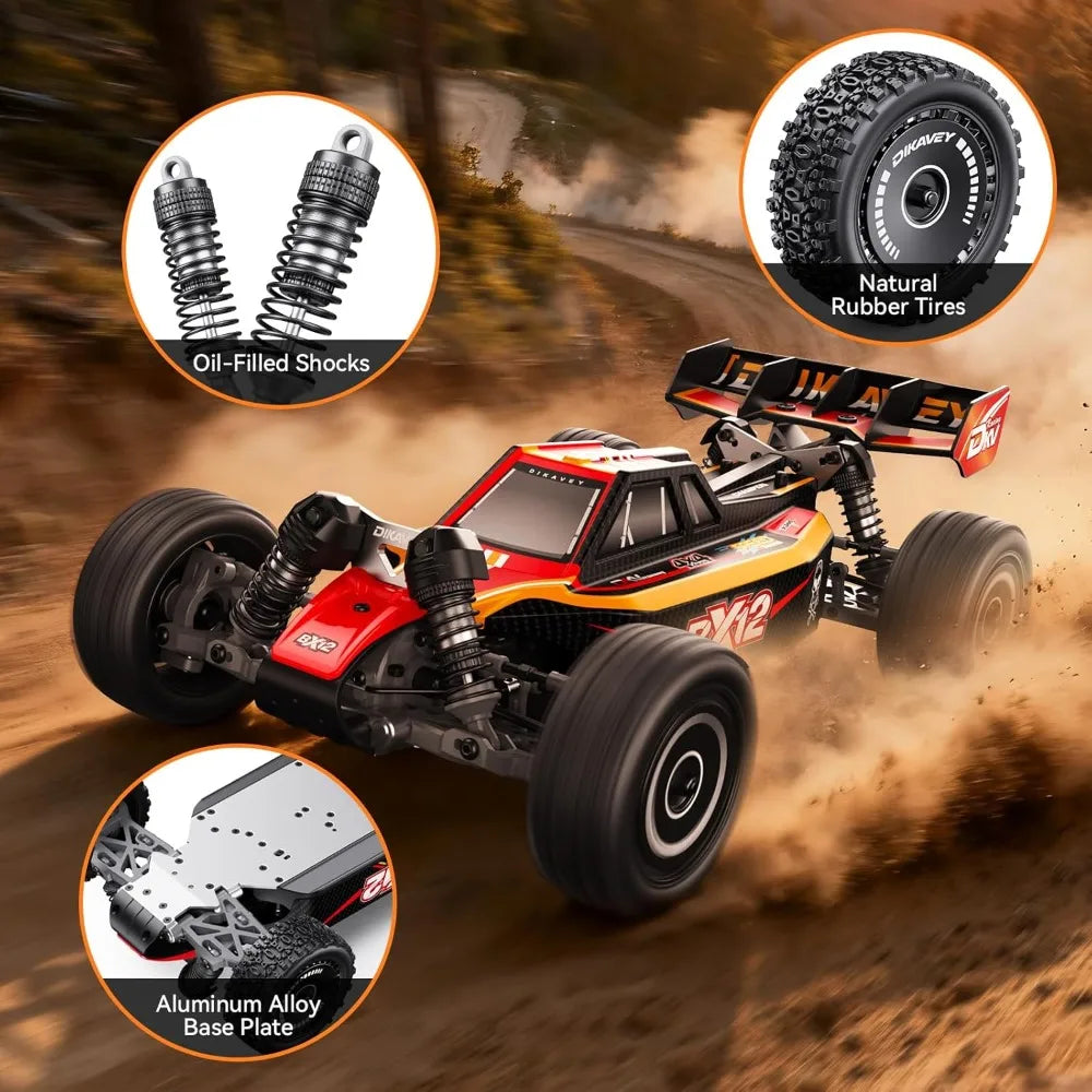 1/12 Brushless RC Cars for Adults,Remote Control Car for Fast Max 42 MPH 4X4 High Speed Racing RC Buggy with 3S 2200 mAh