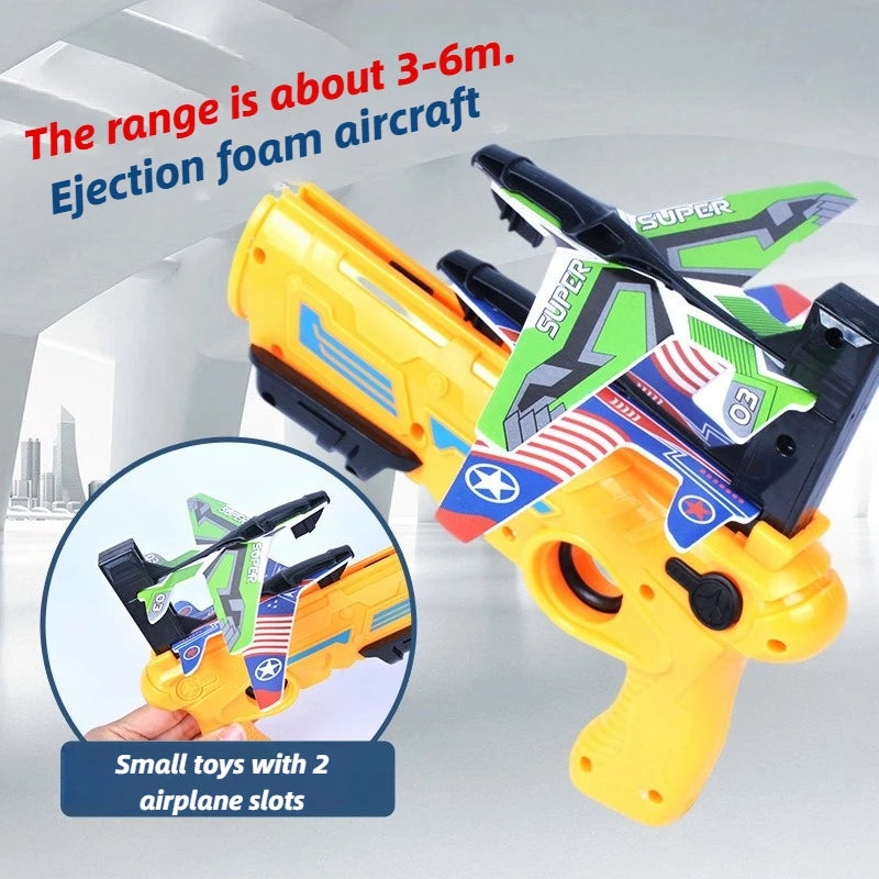 Children's Toys Airplane Launcher Children's Fun Foam Airplane  Sports Flying Toy